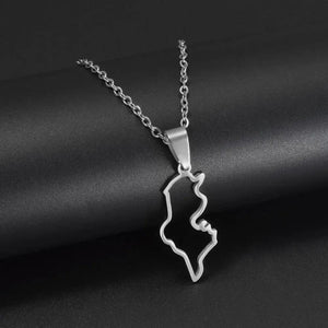 Tunisia Map Necklace
