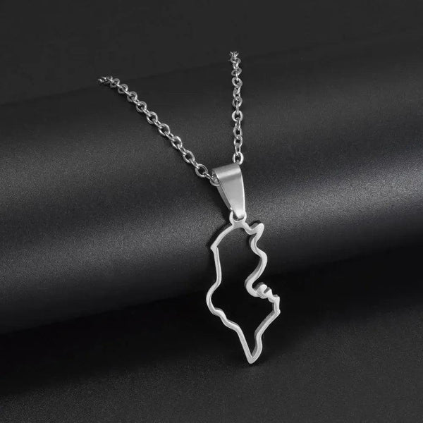 Tunisia Map Necklace