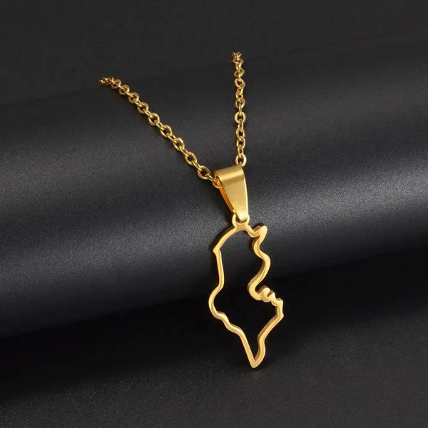 Tunisia Map Necklace