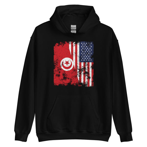 Tunisia USA Flag - Half American Hoodie