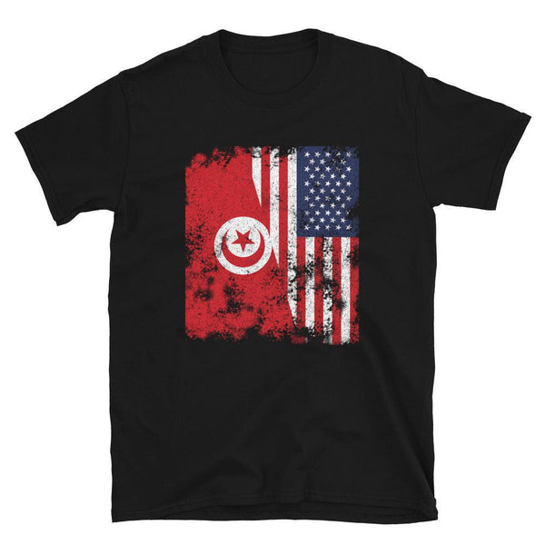 Tunisia USA Flag - Half American T-Shirt