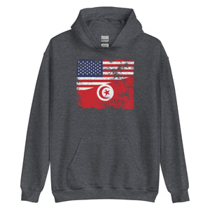 Tunisia USA Flag Hoodie