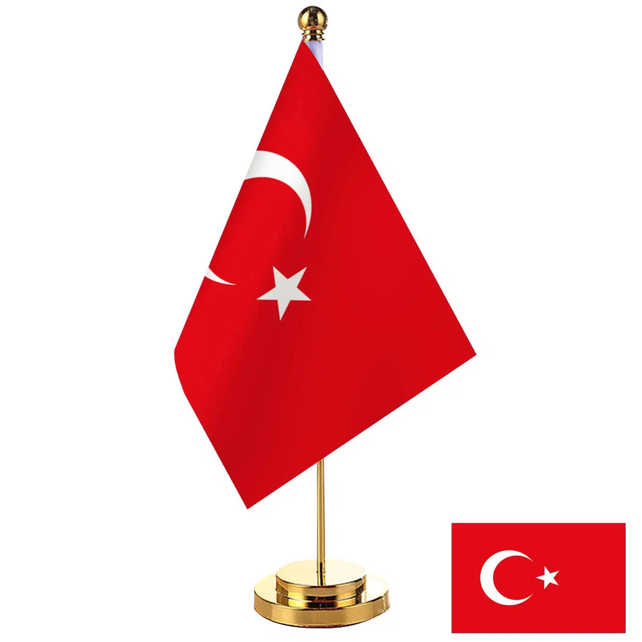 Turkey Desk Flag - Small Office Table Flag