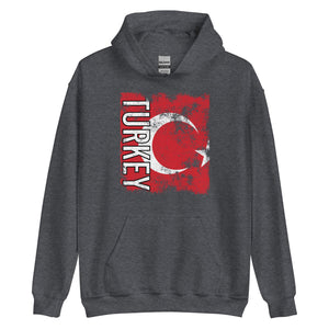 Turkey Flag - Distressed Flag Hoodie