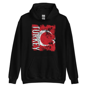 Turkey Flag - Distressed Flag Hoodie