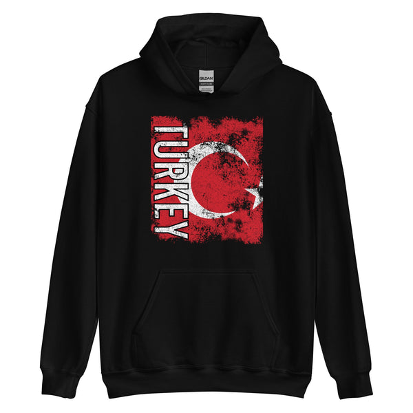 Turkey Flag - Distressed Flag Hoodie