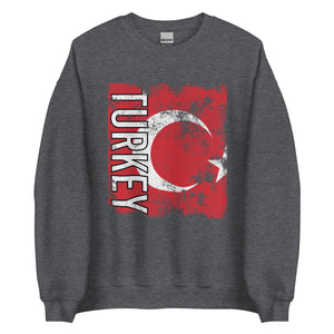 Turkey Flag - Distressed Flag Sweatshirt