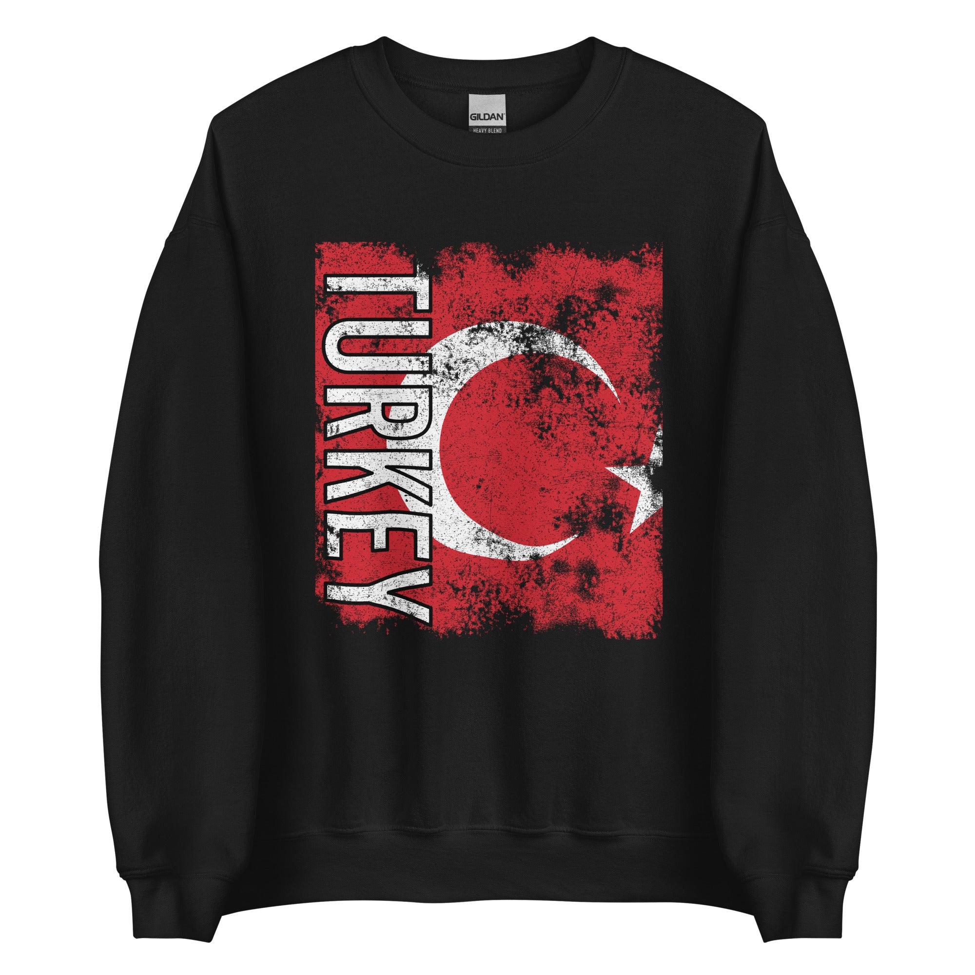 Turkey Flag - Distressed Flag Sweatshirt