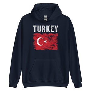 Turkey Flag Distressed - Turkish Flag Hoodie