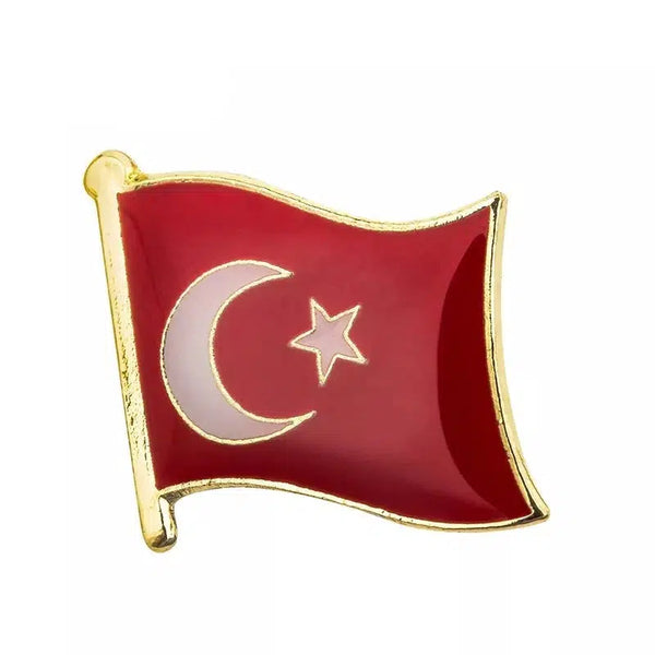 Turkey Flag Lapel Pin - Enamel Pin Flag