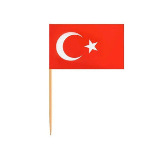 Turkey Flag Toothpicks - Cupcake Toppers (100Pcs)