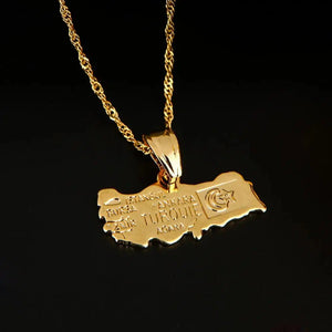 Turkey Map Necklace