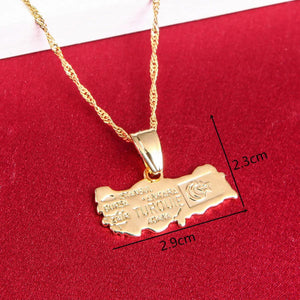 Turkey Map Necklace