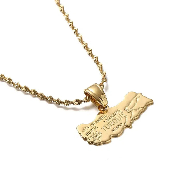 Turkey Map Necklace