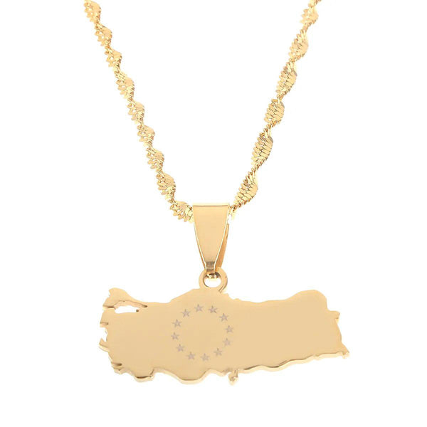 Turkey Map Necklace