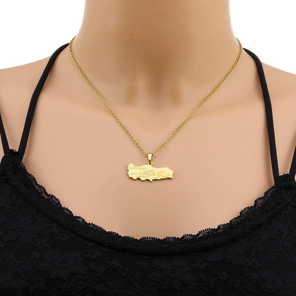 Turkey Map Necklace