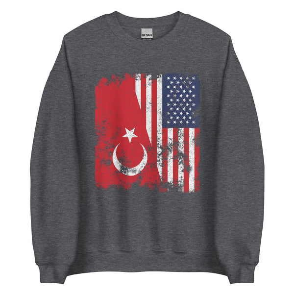 Turkey USA Flag - Half American Sweatshirt