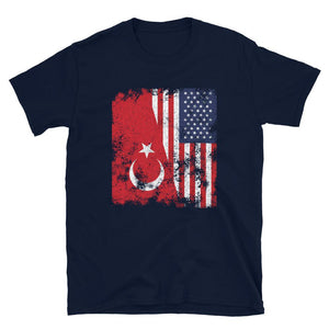 Turkey USA Flag - Half American T-Shirt