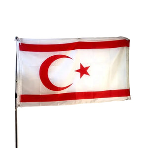 Turkish Republic of Northern Cyprus Flag - 90x150cm(3x5ft) - 60x90cm(2x3ft)