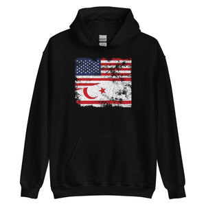 Turkish Republic of Northern Cyprus USA Flag Hoodie