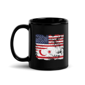 Turkish Republic of Northern Cyprus USA Flag Mug