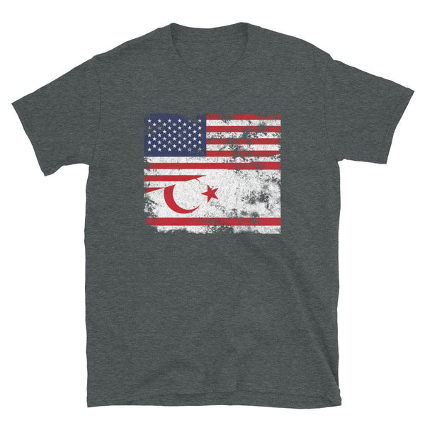 Turkish Republic of Northern Cyprus USA Flag T-Shirt