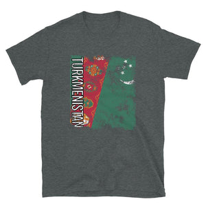Turkmenistan Flag Distressed T-Shirt