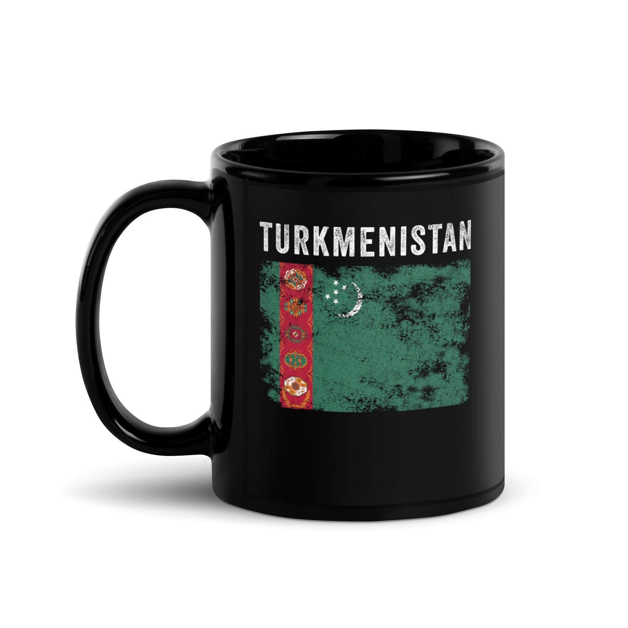 Turkmenistan Flag Vintage - Turkmen Flag Mug