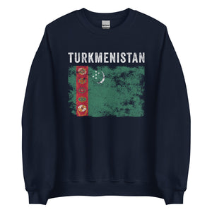 Turkmenistan Flag Vintage - Turkmen Flag Sweatshirt