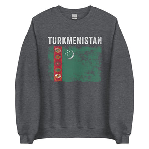 Turkmenistan Flag Vintage - Turkmen Flag Sweatshirt