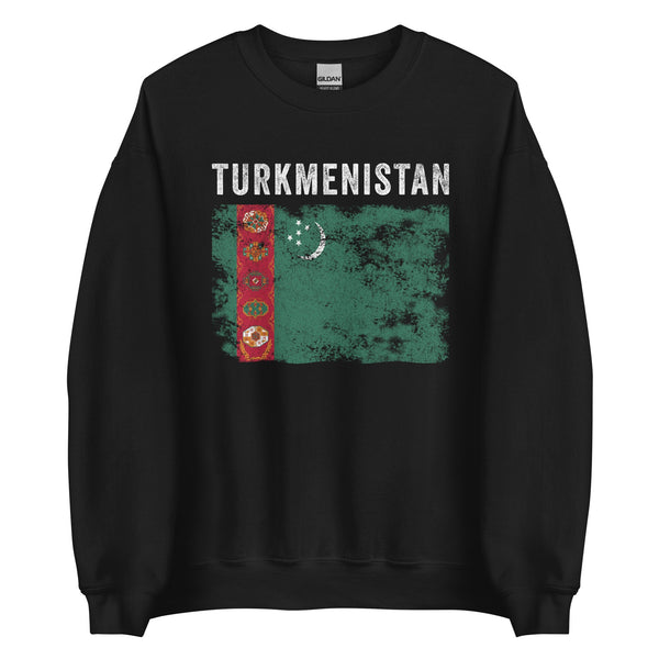 Turkmenistan Flag Vintage - Turkmen Flag Sweatshirt