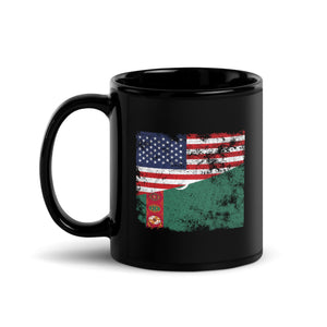 Turkmenistan USA Flag Mug