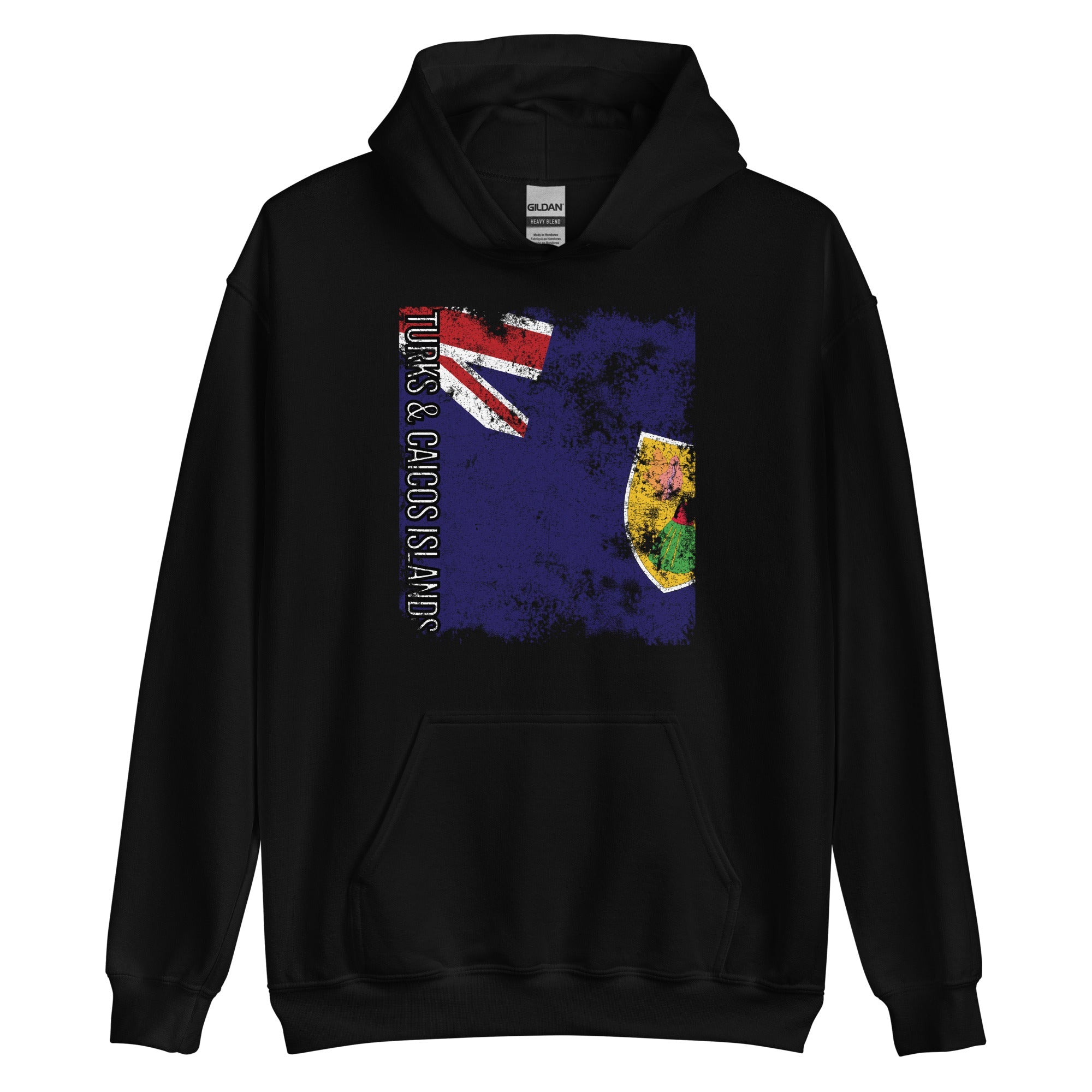 Turks And Caicos Islands Flag - Distressed Flag Hoodie