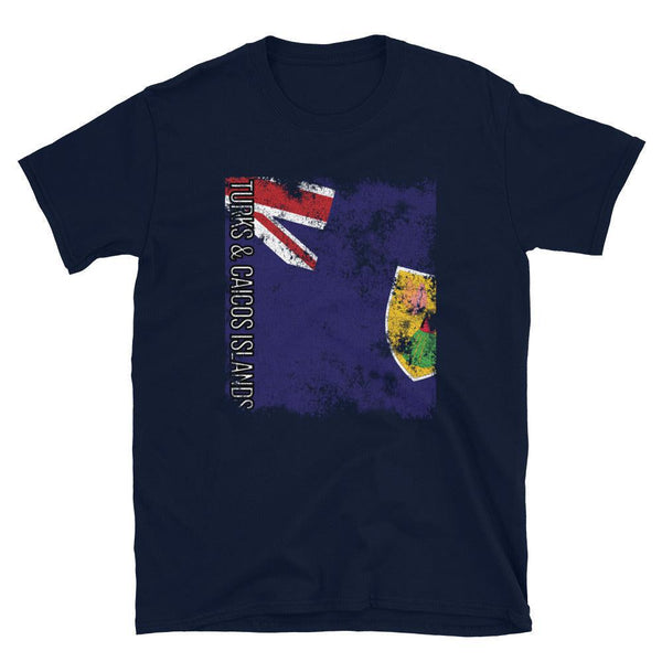 Turks And Caicos Islands Flag Distressed T-Shirt