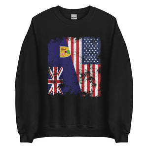 Turks And Caicos Islands USA Flag Sweatshirt