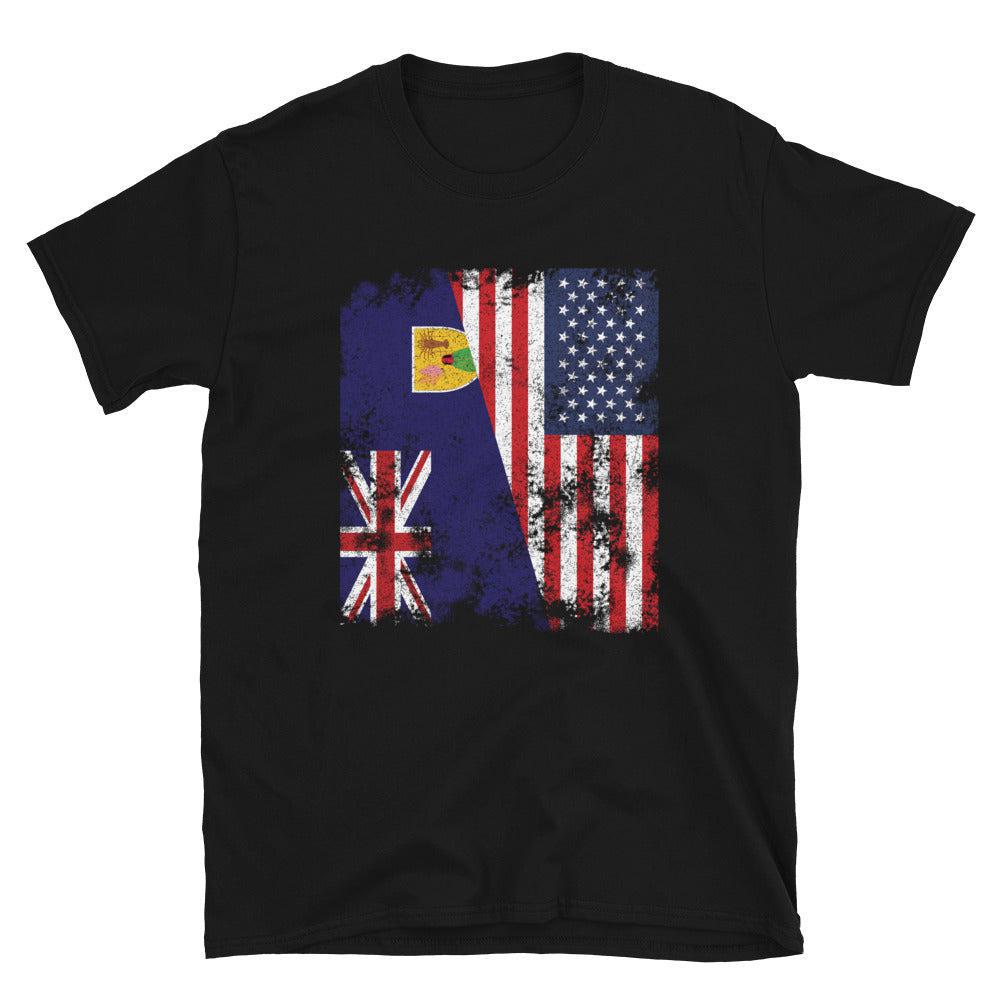 Turks And Caicos Islands USA Flag T-Shirt