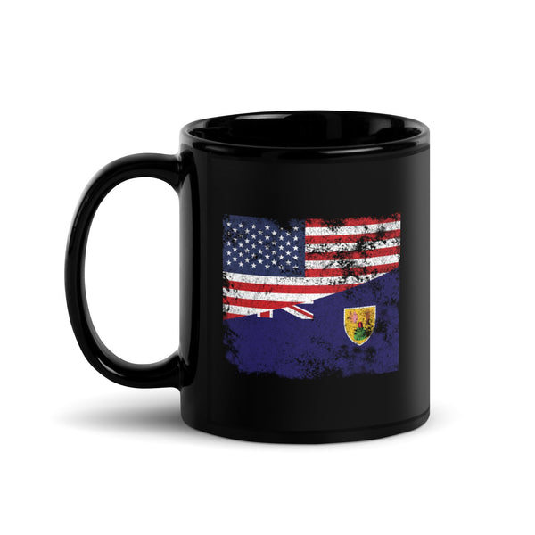 Turks and Caicos Islands USA Flag Mug