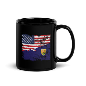 Turks and Caicos Islands USA Flag Mug