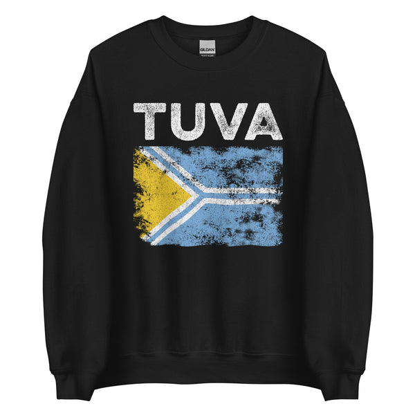 Tuva Flag Distressed - Tuvan Flag Sweatshirt