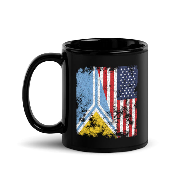Tuva USA Flag - Half American Mug