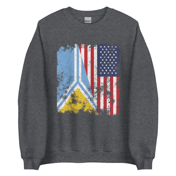 Tuva USA Flag - Half American Sweatshirt