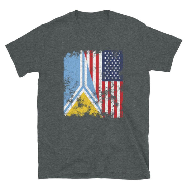 Tuva USA Flag - Half American T-Shirt