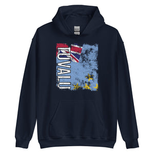 Tuvalu Flag - Distressed Flag Hoodie