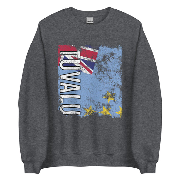 Tuvalu Flag - Distressed Flag Sweatshirt