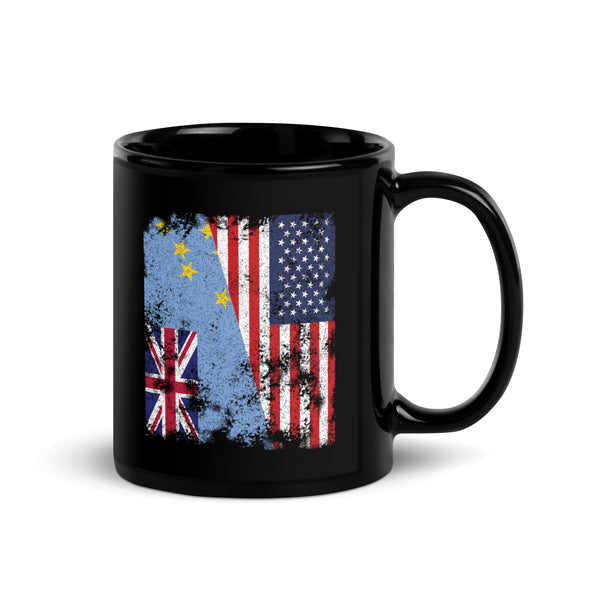 Tuvalu USA Flag - Half American Mug