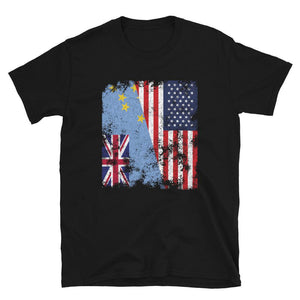 Tuvalu USA Flag - Half American T-Shirt