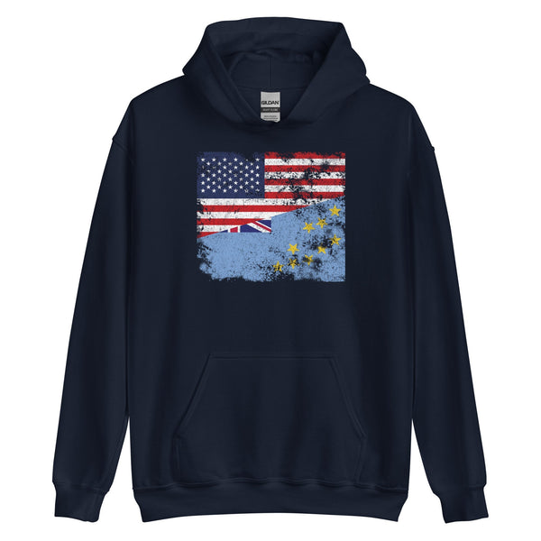 Tuvalu USA Flag Hoodie