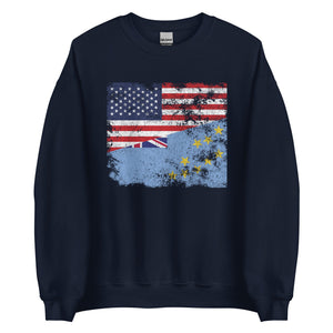 Tuvalu USA Flag Sweatshirt