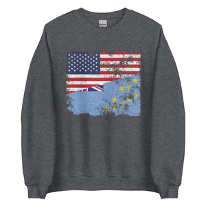 Tuvalu USA Flag Sweatshirt