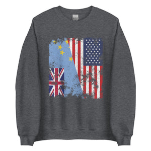 Tuvalu USA Flag Sweatshirt